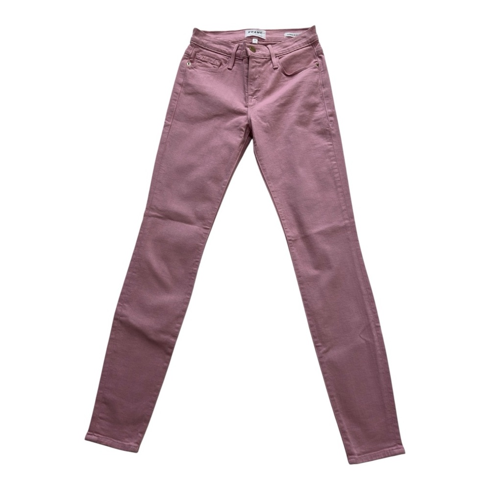 Frame Denim Women's Le Skinny de Jeanne Pink Bloom Size 25 - Picture 2 of 9
